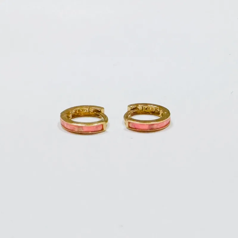 pink opal huggies sold by Theodosia