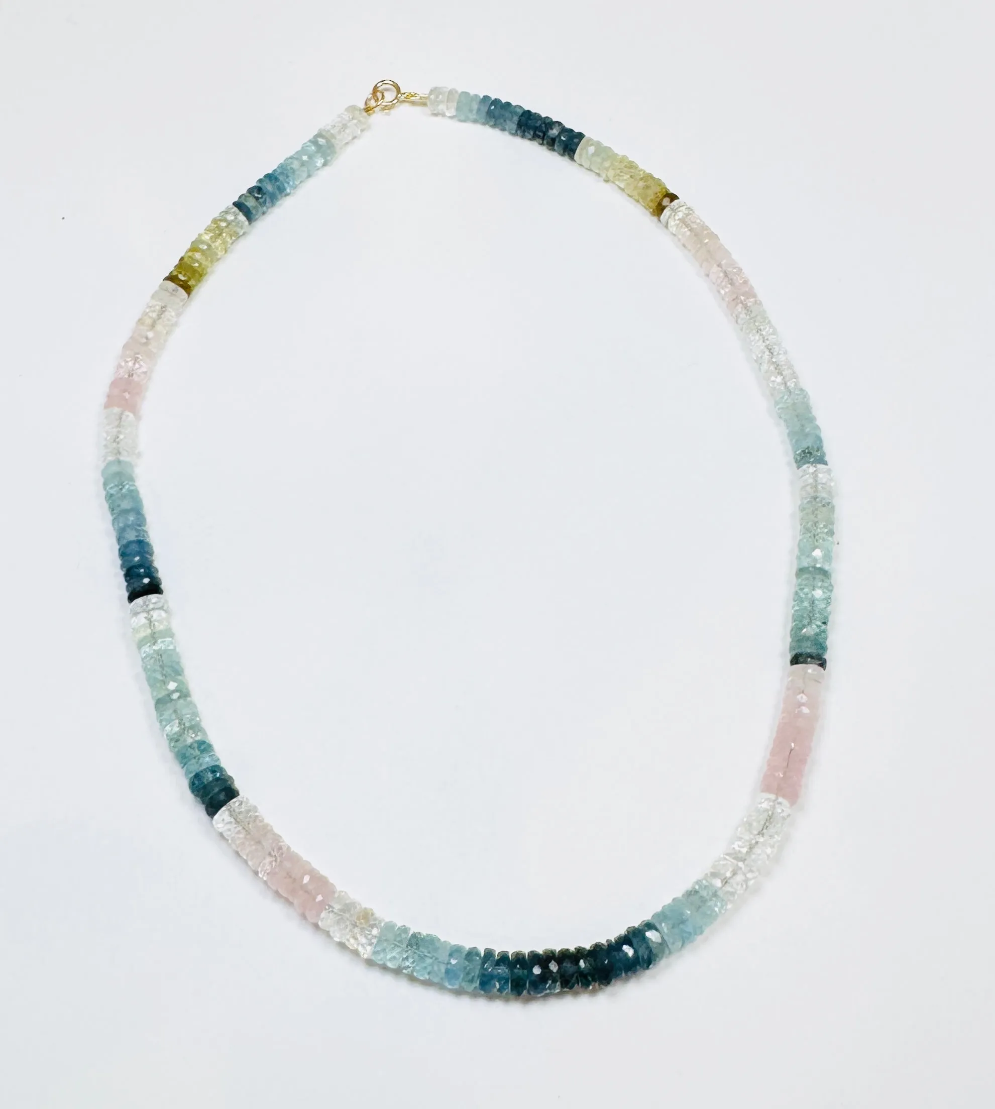 navy color block aquamarine heishi sold by Theodosia product image thumbnail 2