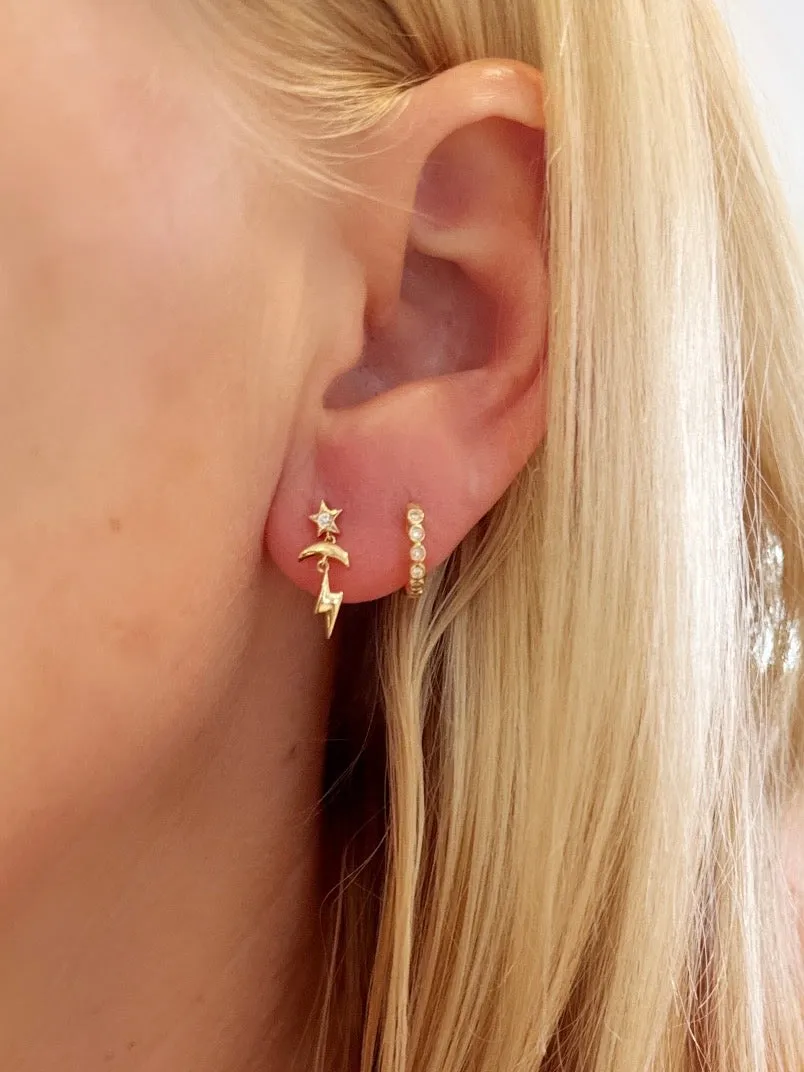 celestial dangle studs sold by Theodosia product image thumbnail 2