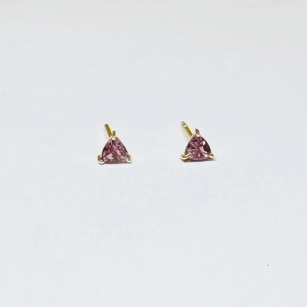 pink sapphire studs sold by Theodosia