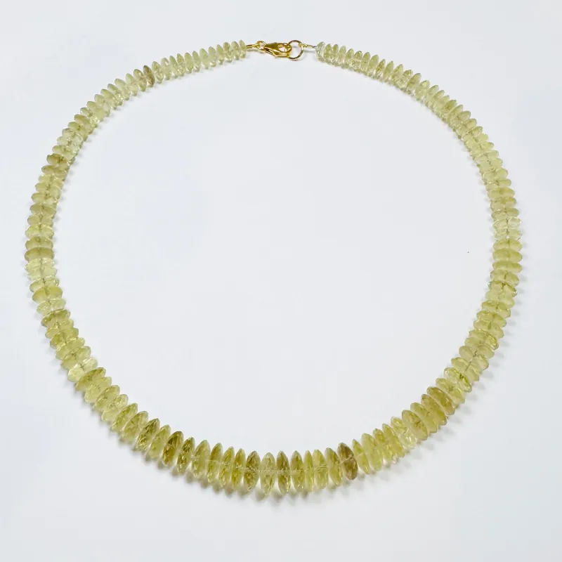 german cut lemon topaz candy necklace made by Theodosia