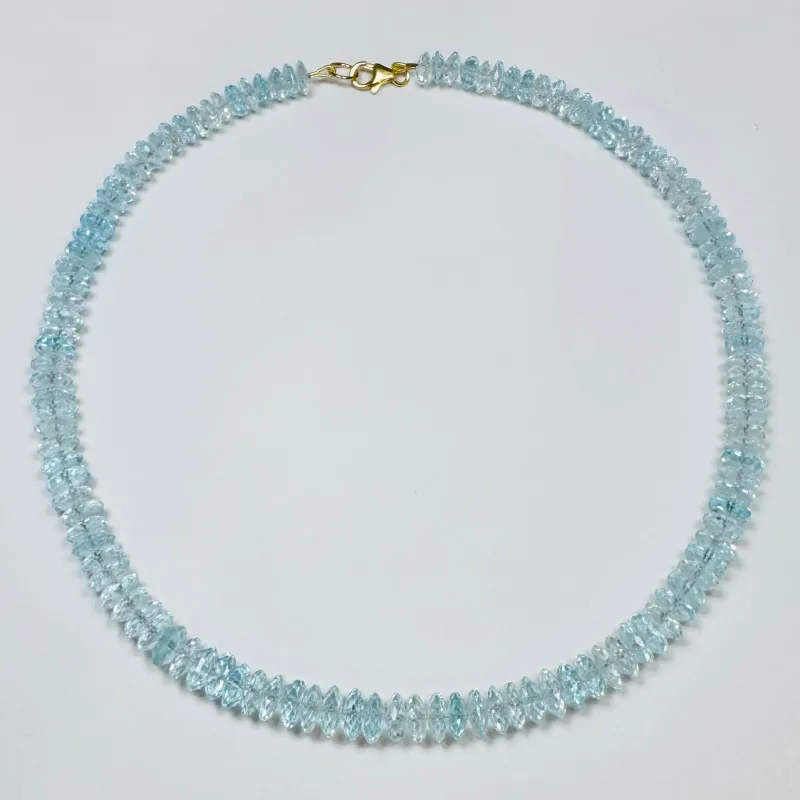 blue topaz german cut necklace made by Theodosia
