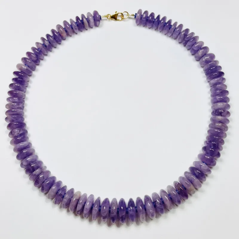 amethyst statement necklace, graduated sold by Theodosia