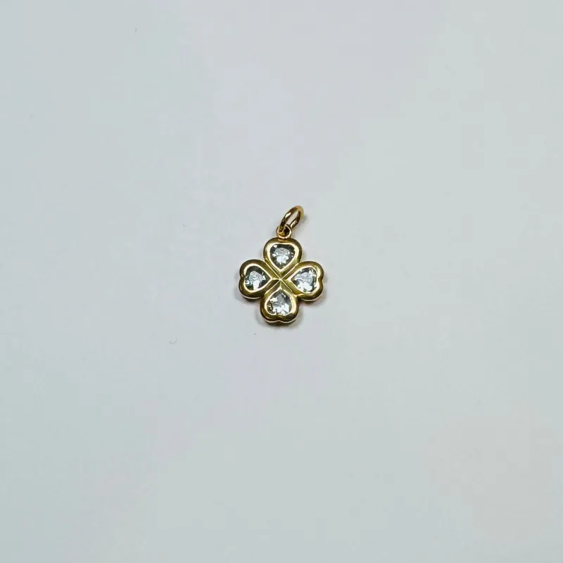 clover pendant, aquamarine sold by Theodosia