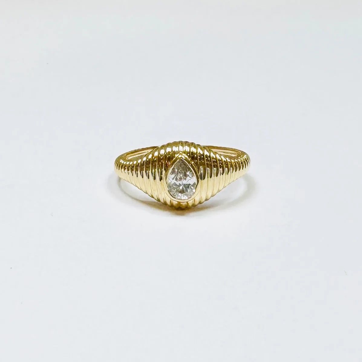 fluted diamond ring sold by Theodosia