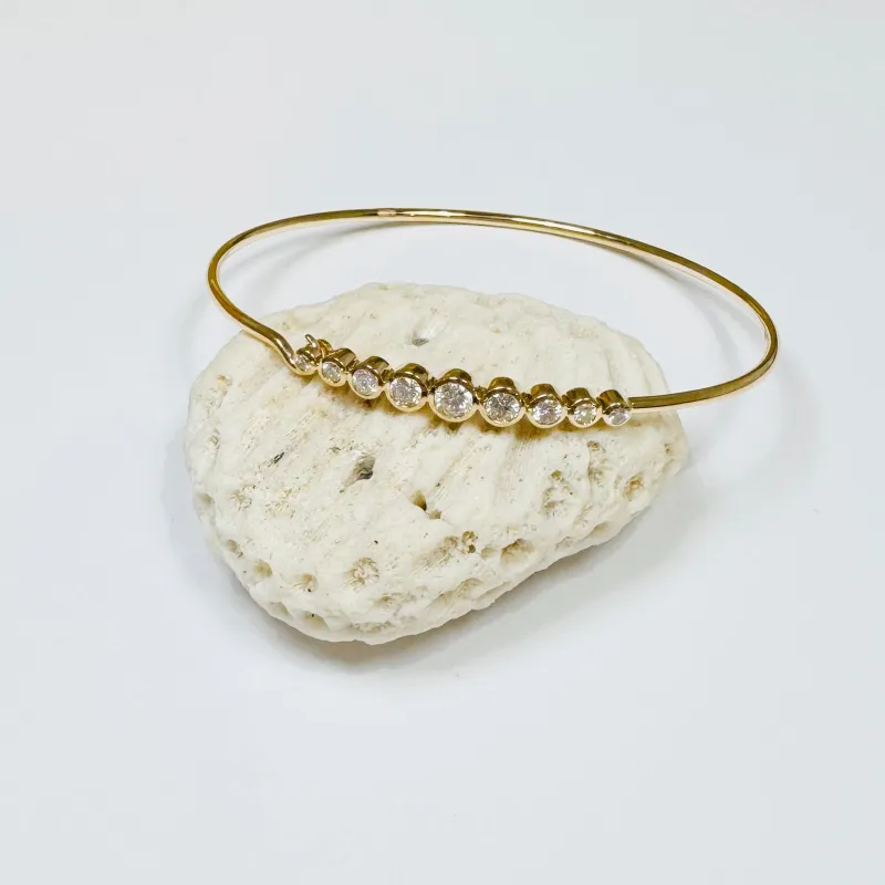 multi bezel diamond bangle sold by Theodosia