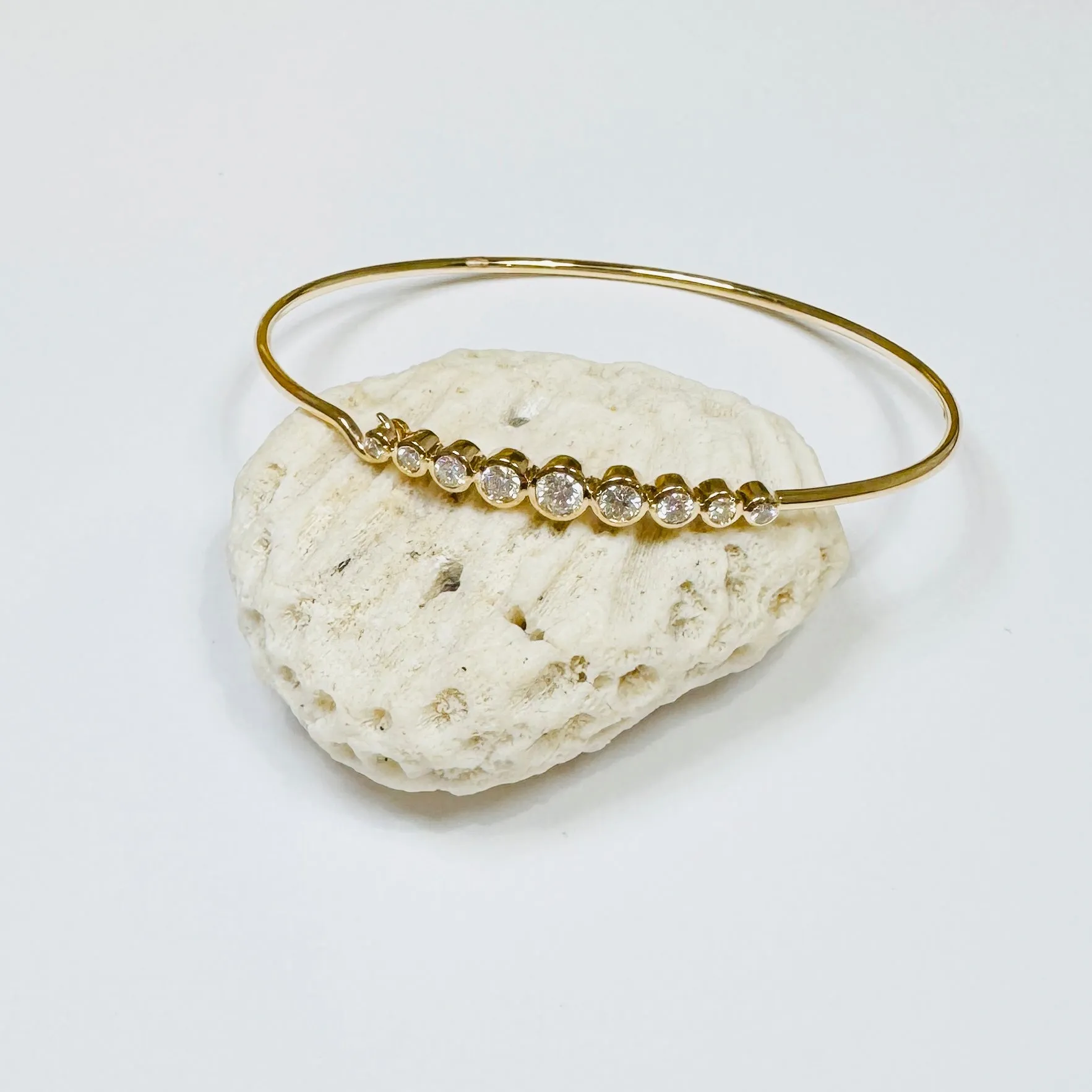 multi bezel diamond bangle sold by Theodosia