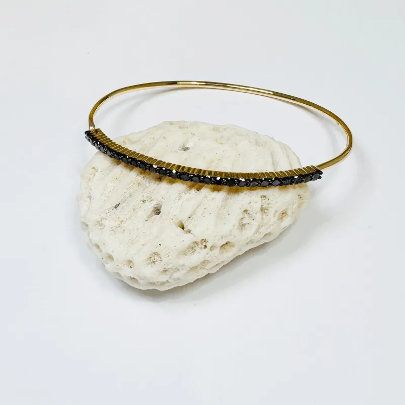 black diamond bar bangle sold by Theodosia