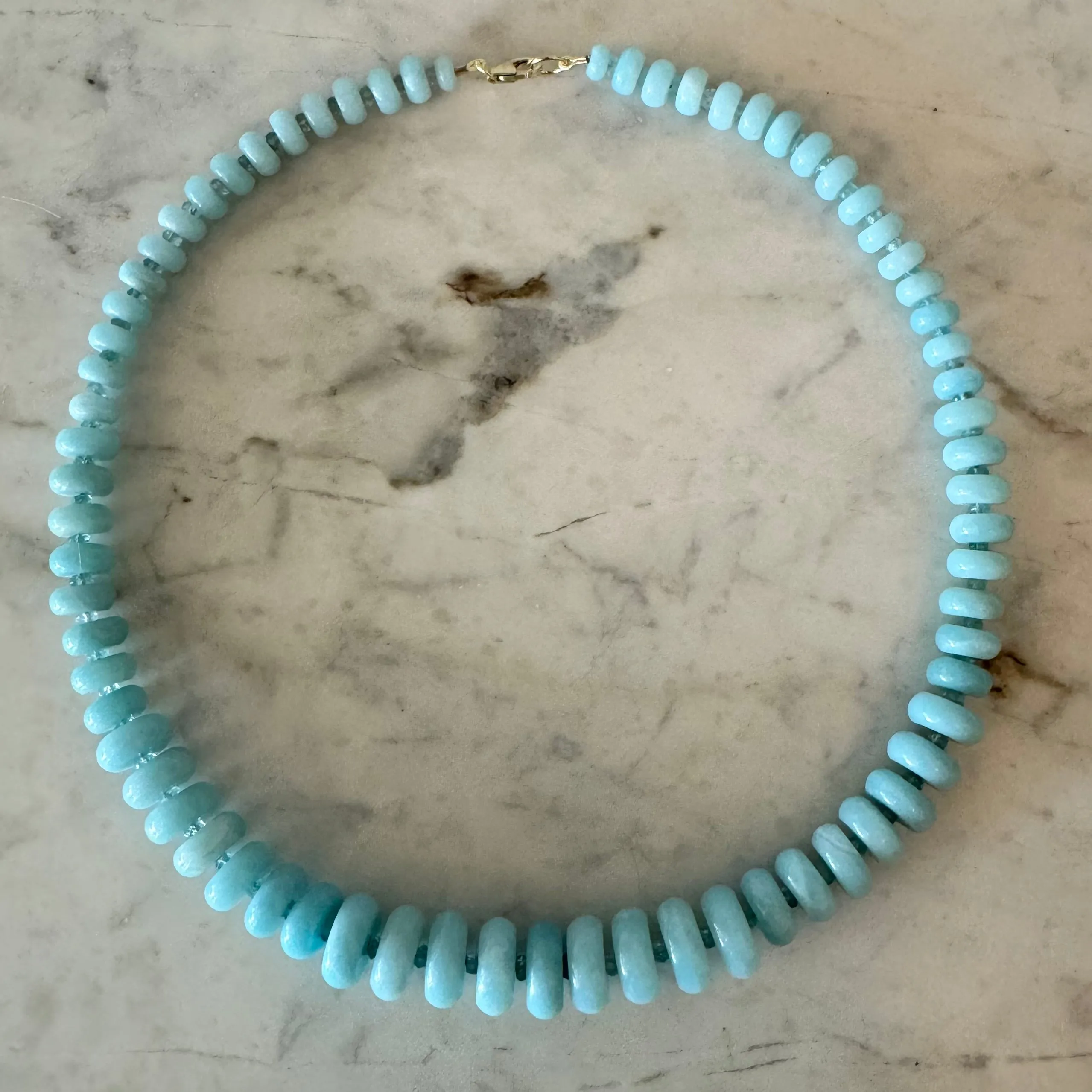 graduated amazonite candy necklace sold by Theodosia