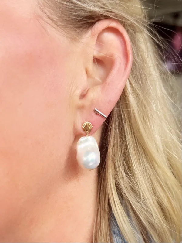 baroque pearl earring jackets sold by Theodosia