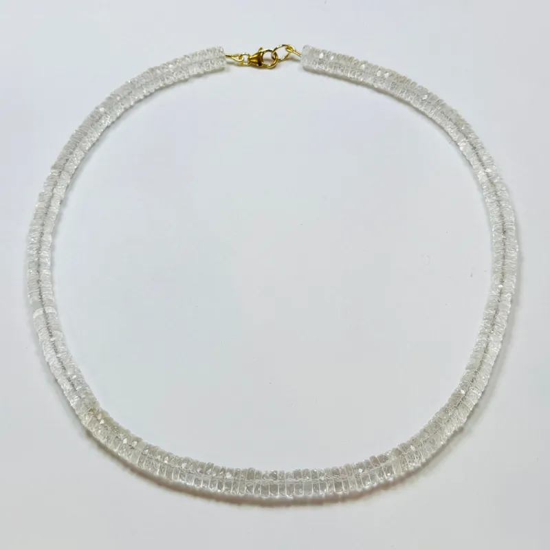 faceted clear quartz candy necklace sold by Theodosia