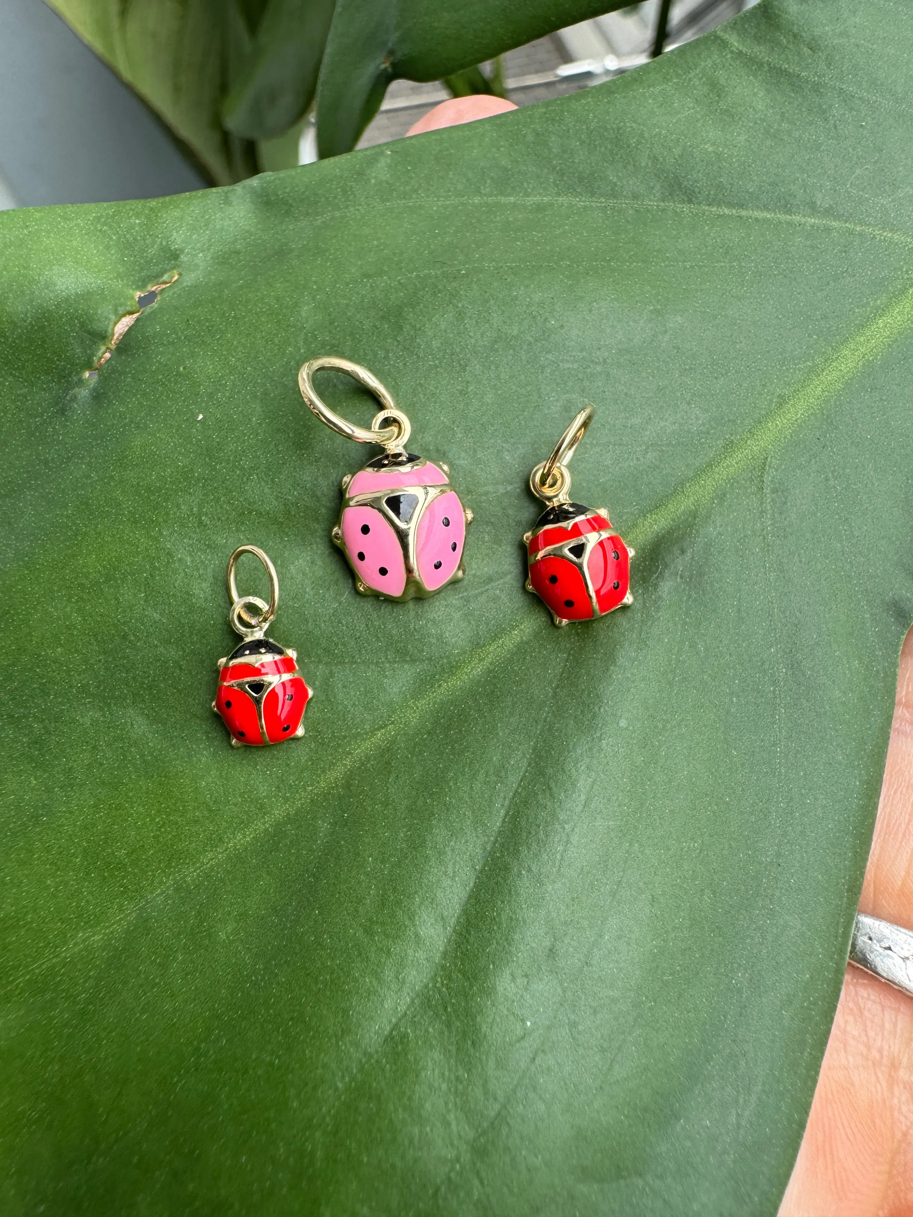 enamel ladybug pendant sold by Theodosia product image thumbnail 3