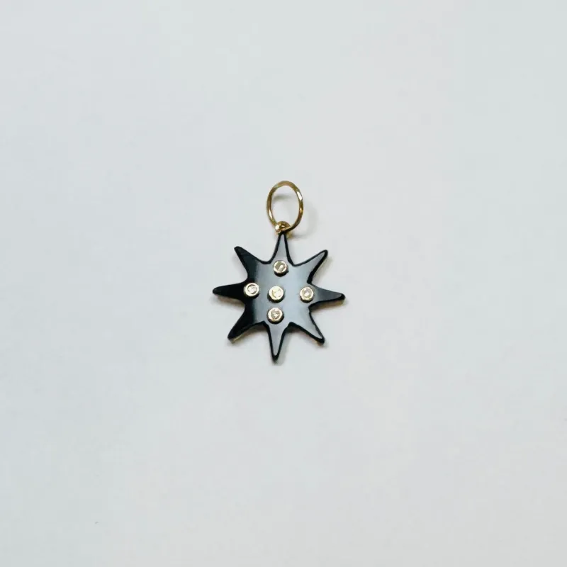 onyx starburst pendant sold by Theodosia