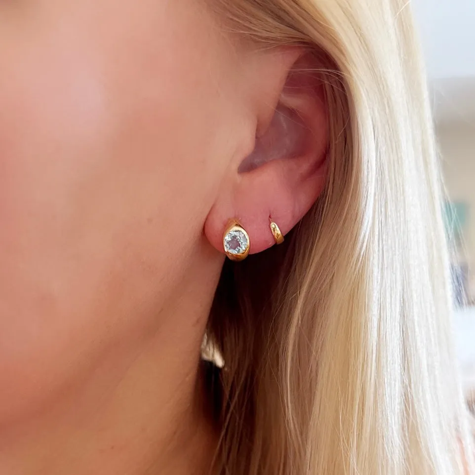 mini gold hoops sold by Theodosia product image thumbnail 4