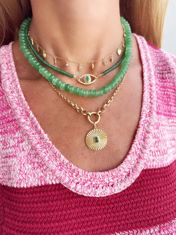 charm fringe necklace sold by Theodosia