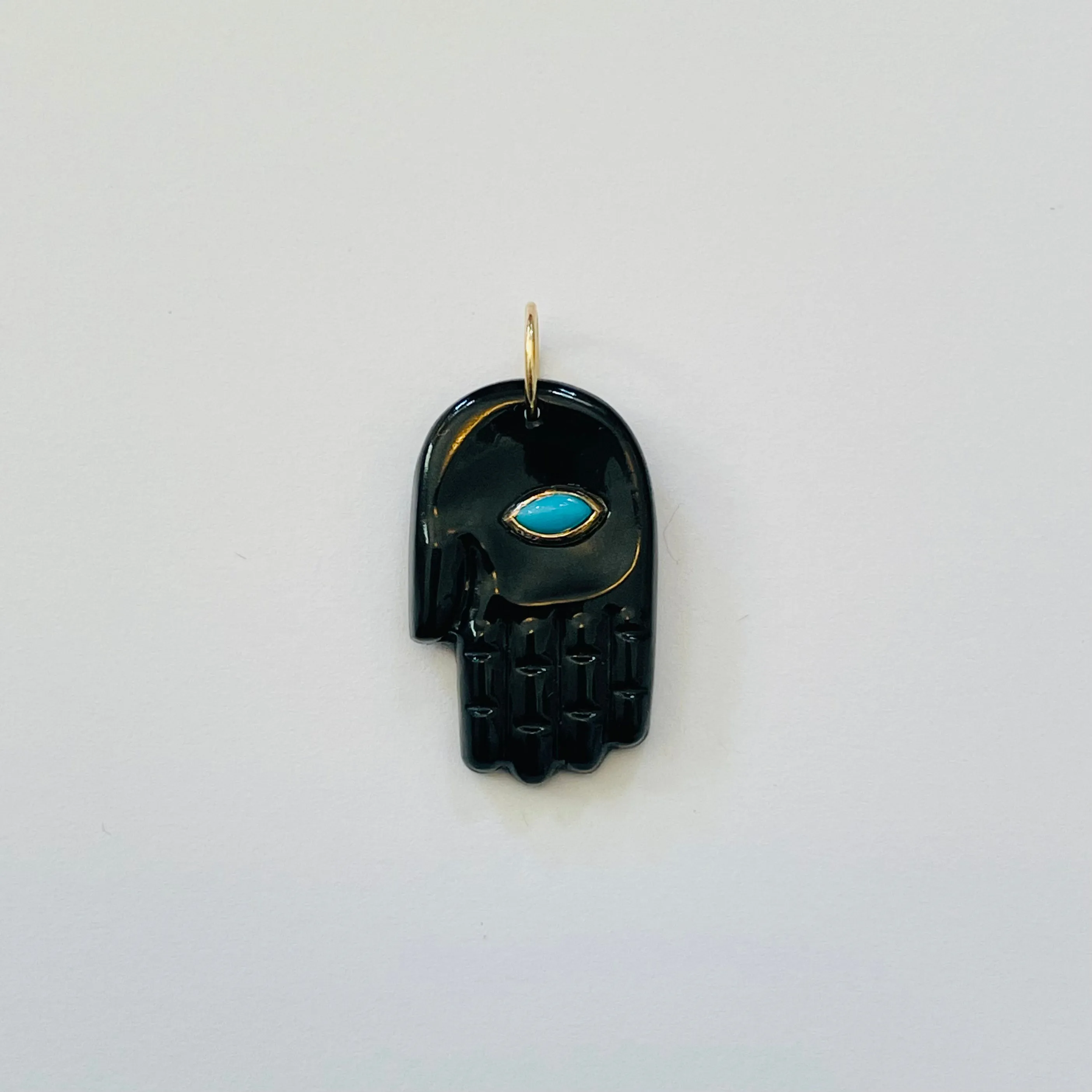 onyx hamsa pendant sold by Theodosia
