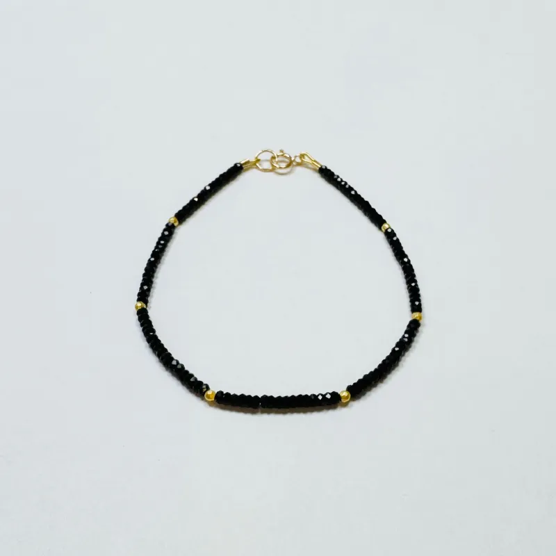 gemstone and gold nugget bracelet made by Theodosia