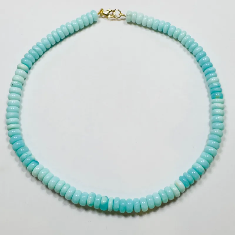 shaded aqua opal candy necklace sold by Theodosia