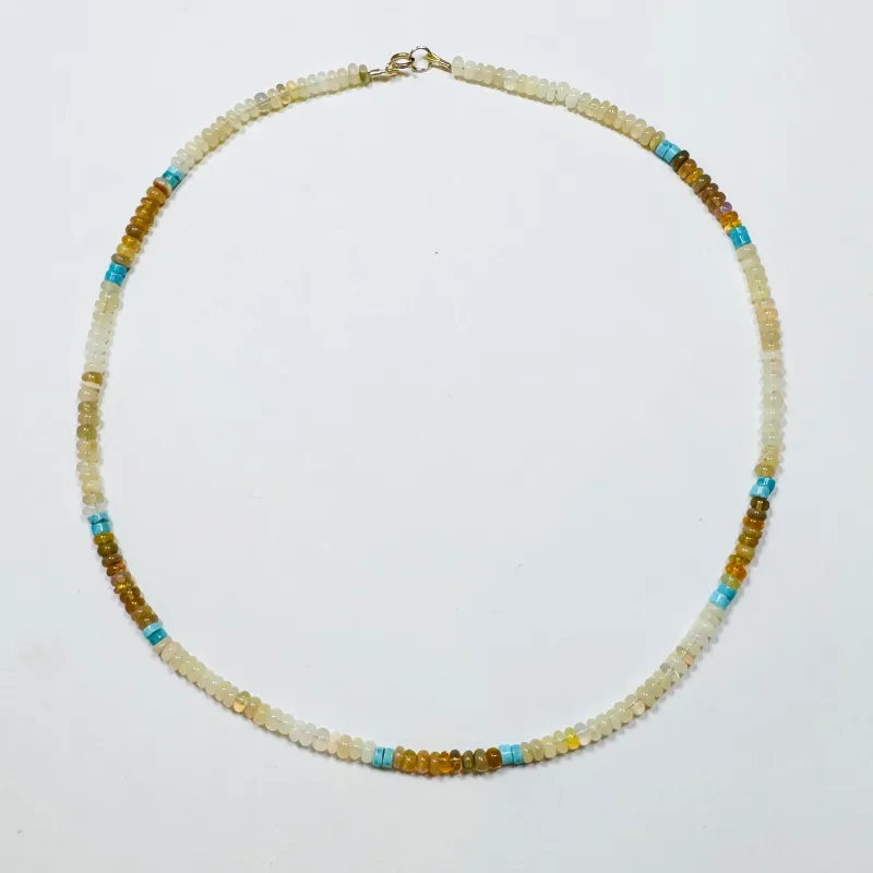 surf side yellow opal candy necklace sold by Theodosia