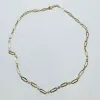 bezel set diamond paperclip necklace sold by Theodosia