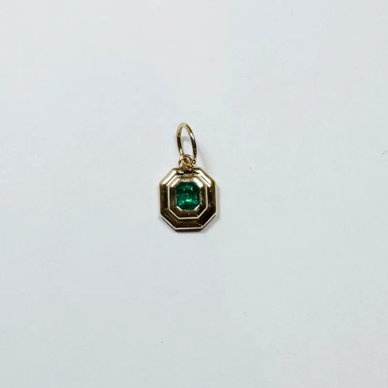 stepped emerald charm sold by Theodosia