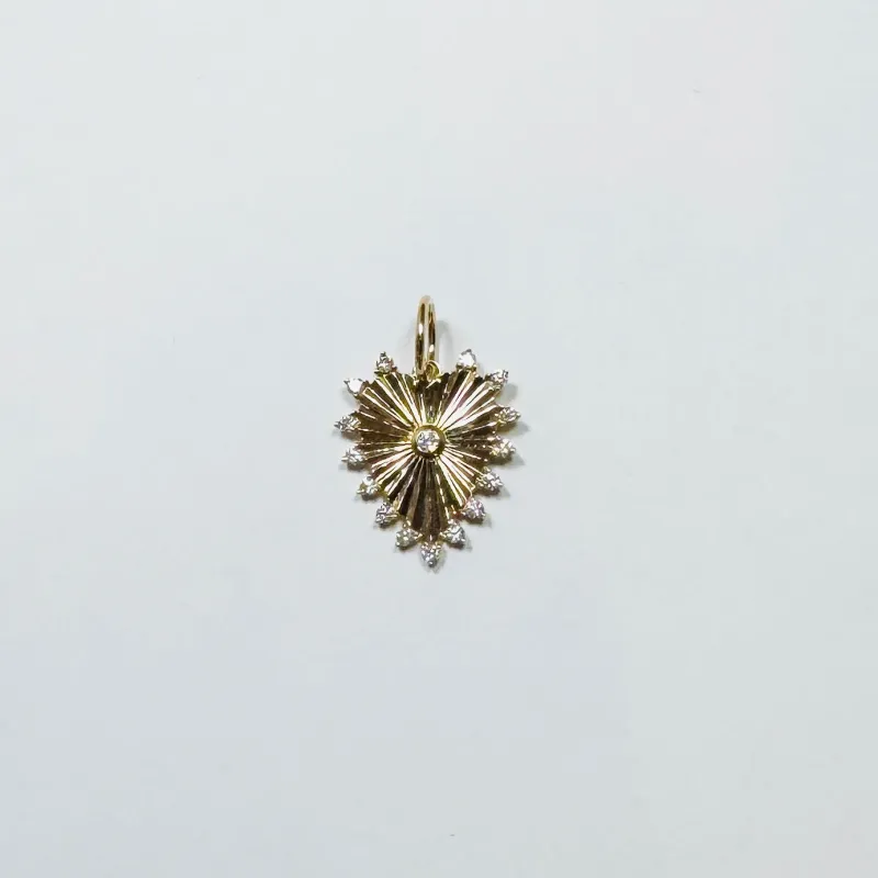 fluted spike heart pendant sold by Theodosia
