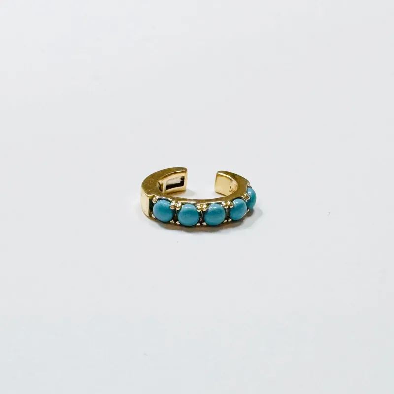 turquoise ear cuff made by Theodosia