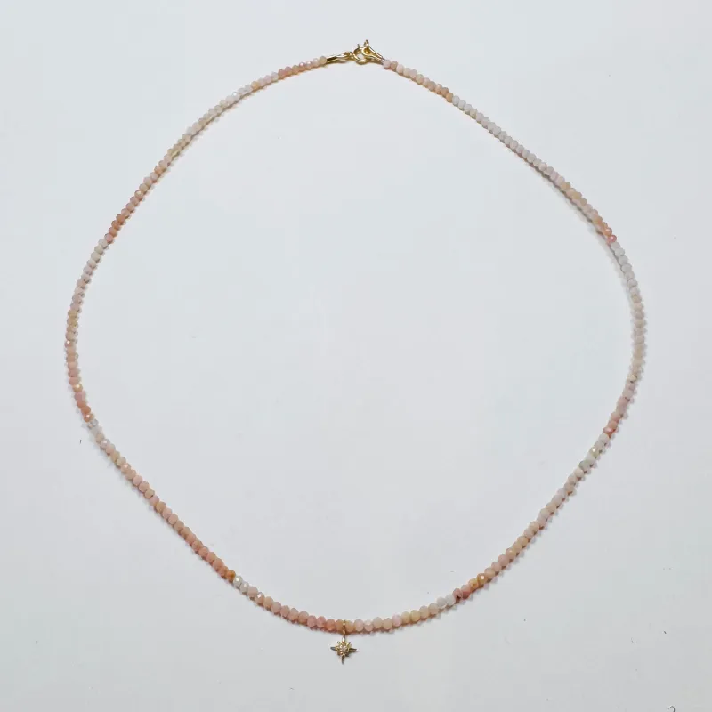 delicate turquoise necklace with diamond star charm sold by Theodosia