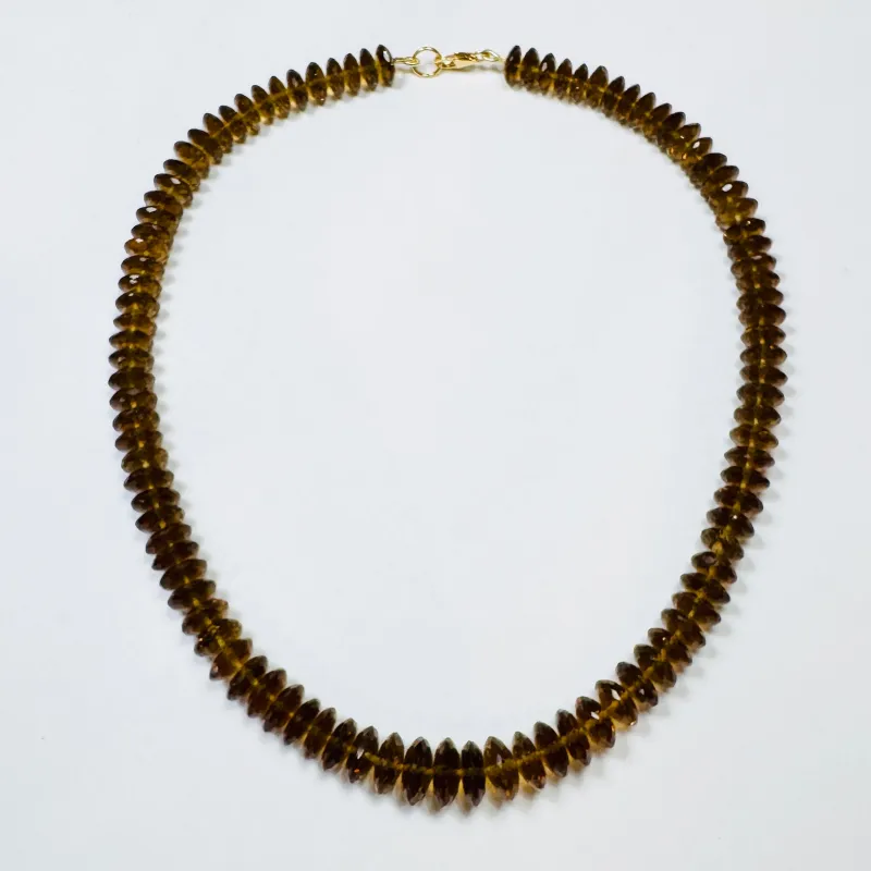 german cut whiskey quartz candy necklace made by Theodosia