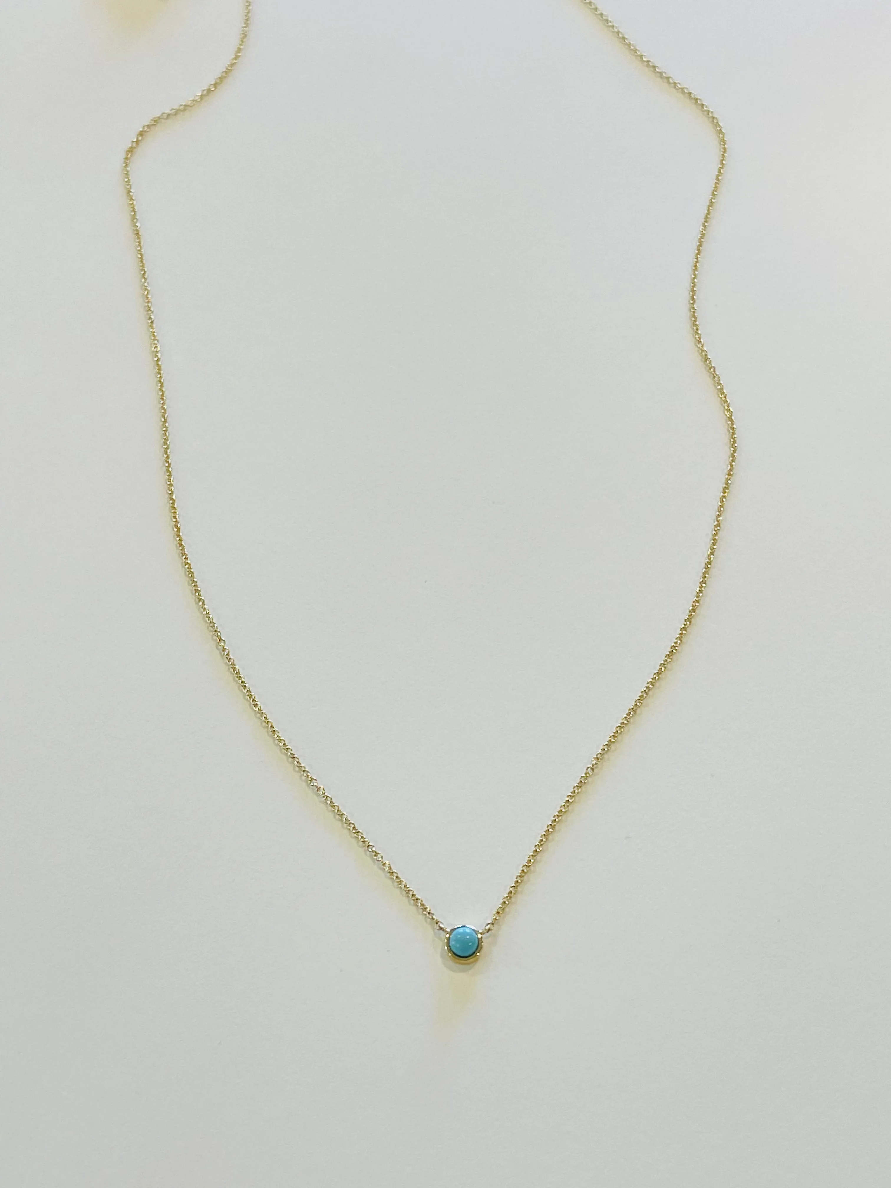 bezel set turquoise necklace sold by Theodosia product image thumbnail 2