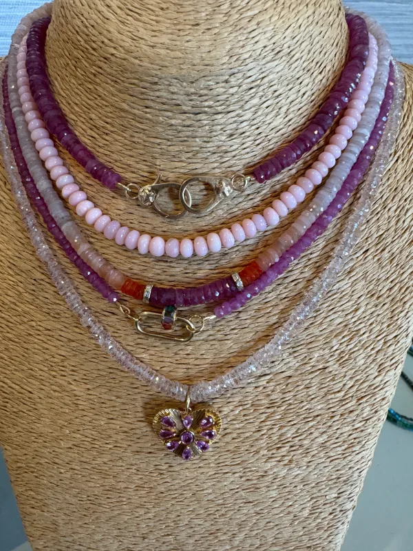 CUSTOMIZABLE pink sapphire strand sold by Theodosia
