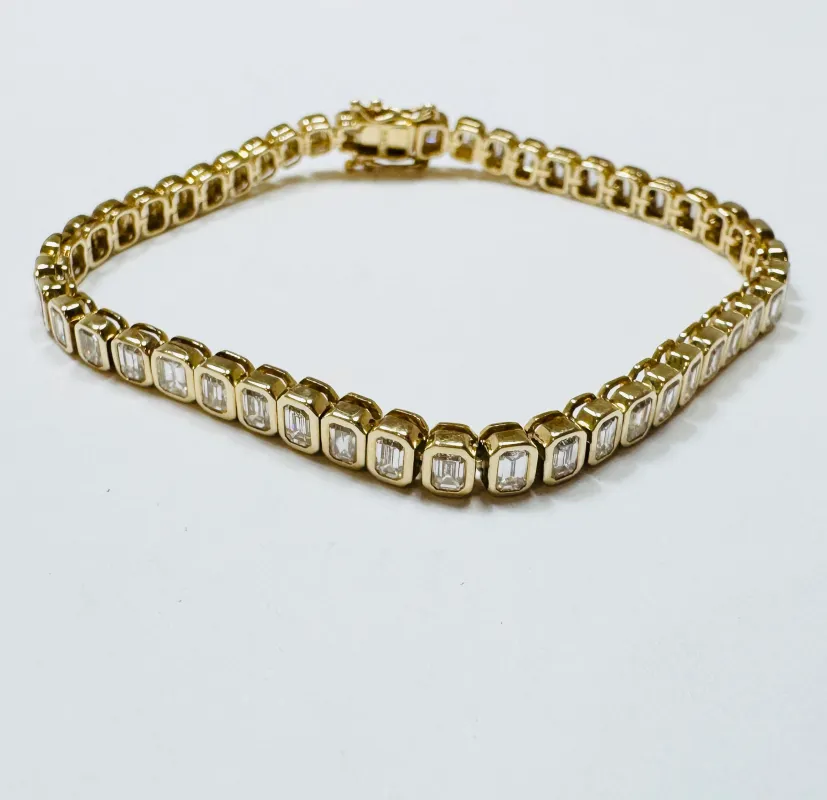 emerald cut diamond bracelet sold by Theodosia