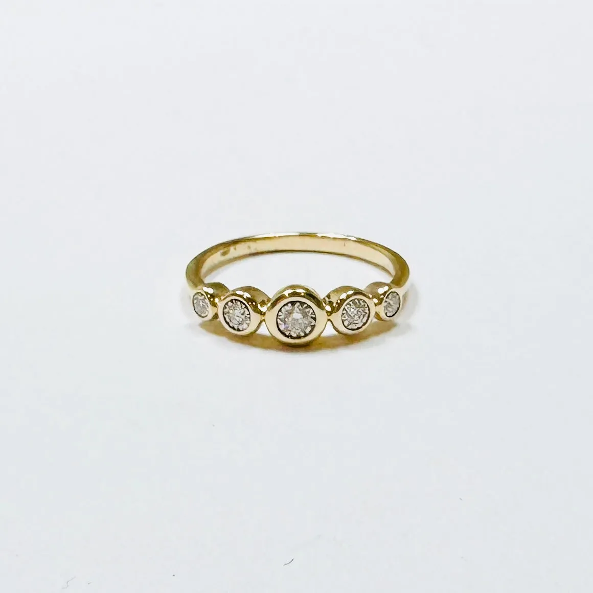 bezel set diamond band sold by Theodosia