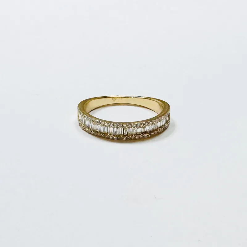 channel set diamond baguette band sold by Theodosia