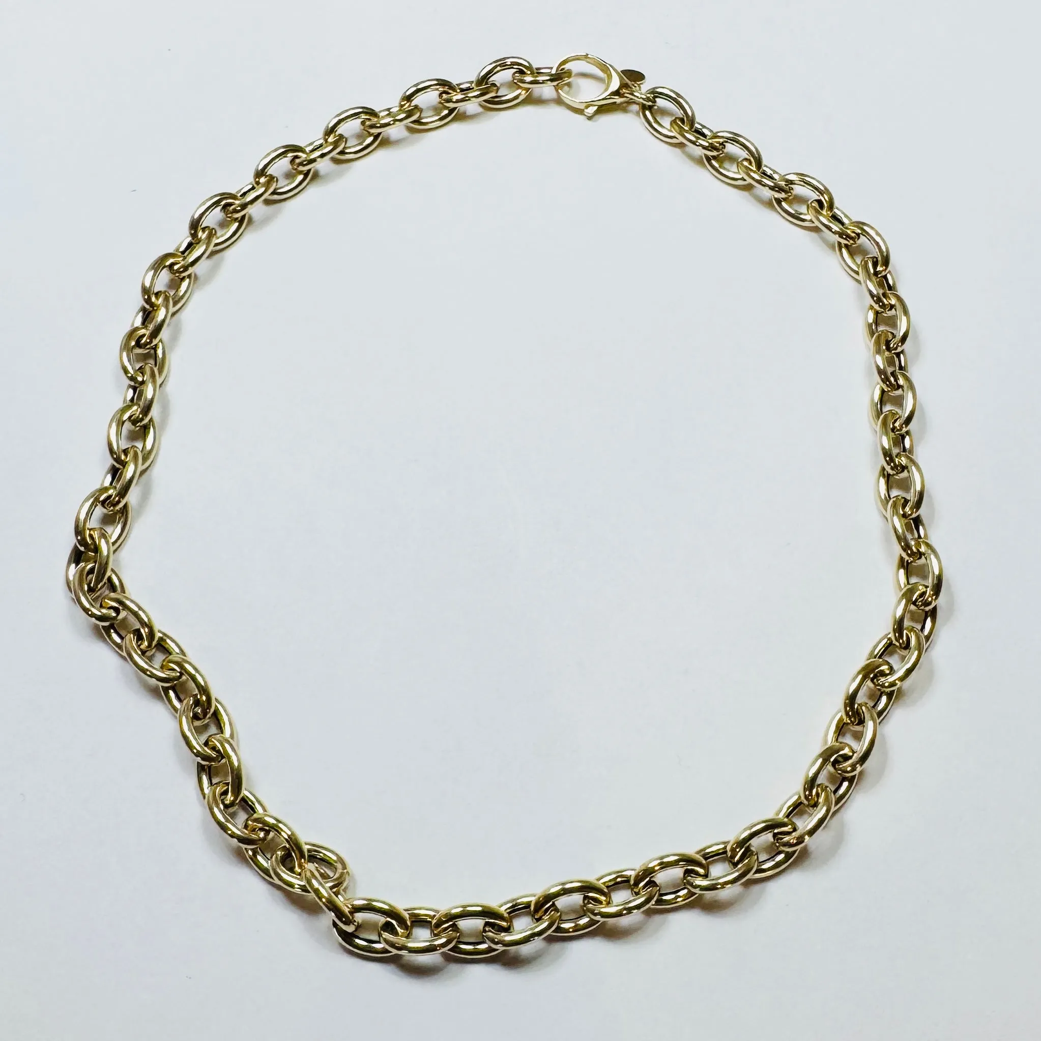 hollow large link chain sold by Theodosia