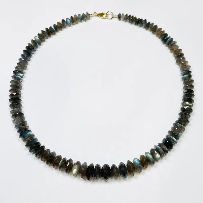 german cut labradorite candy necklace sold by Theodosia