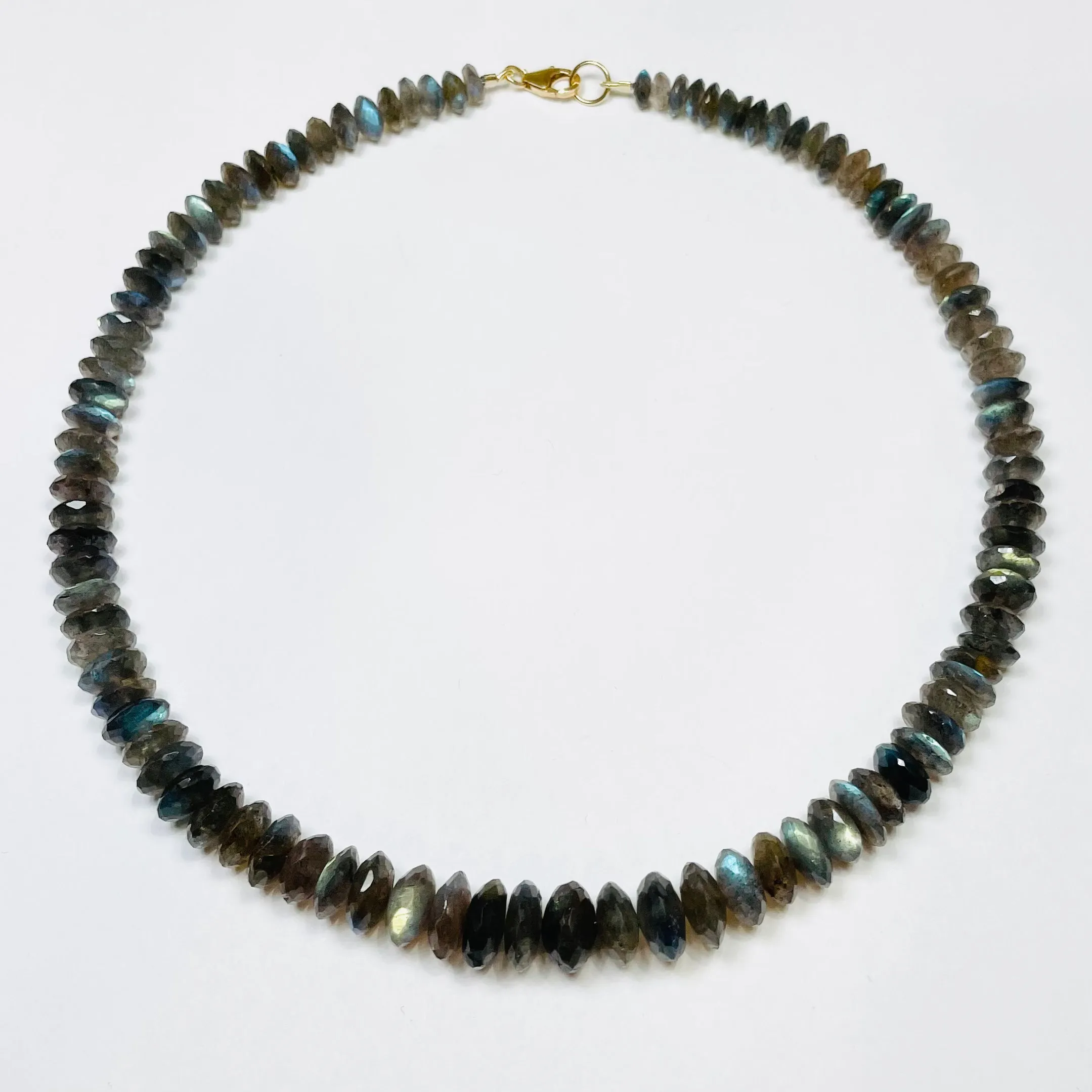 german cut labradorite candy necklace sold by Theodosia
