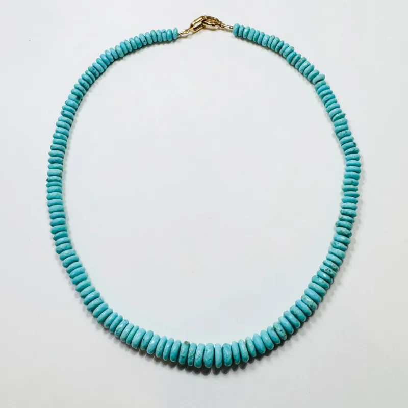 sleeping beauty turquoise necklace made by Theodosia