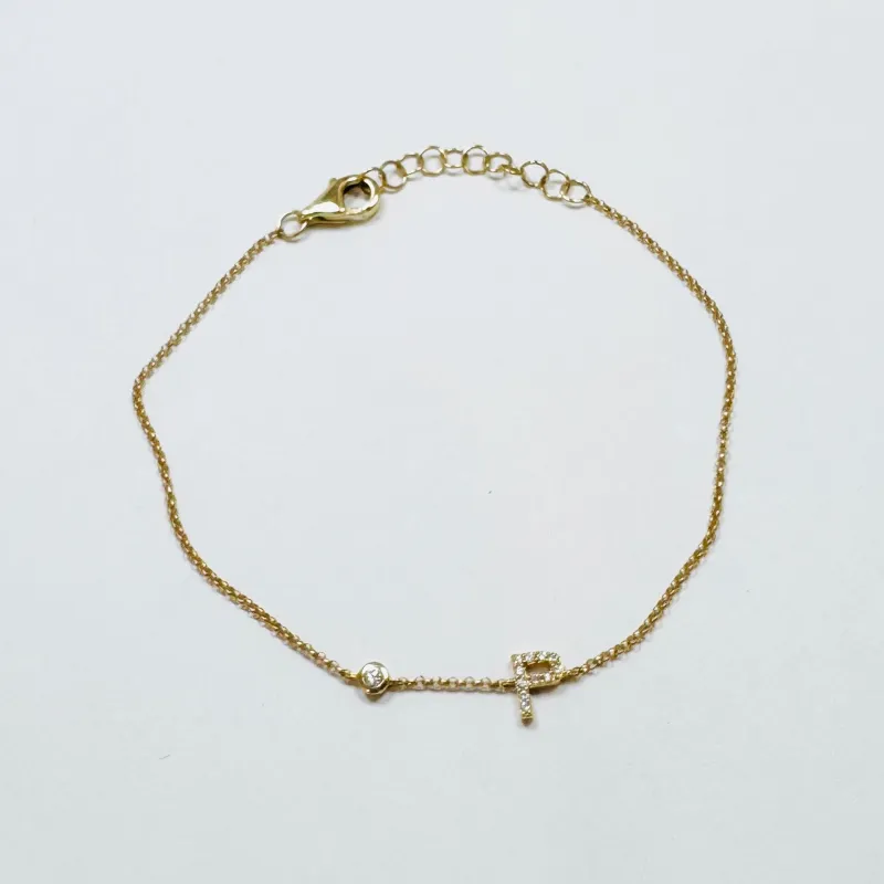 initial letter bracelet sold by Theodosia