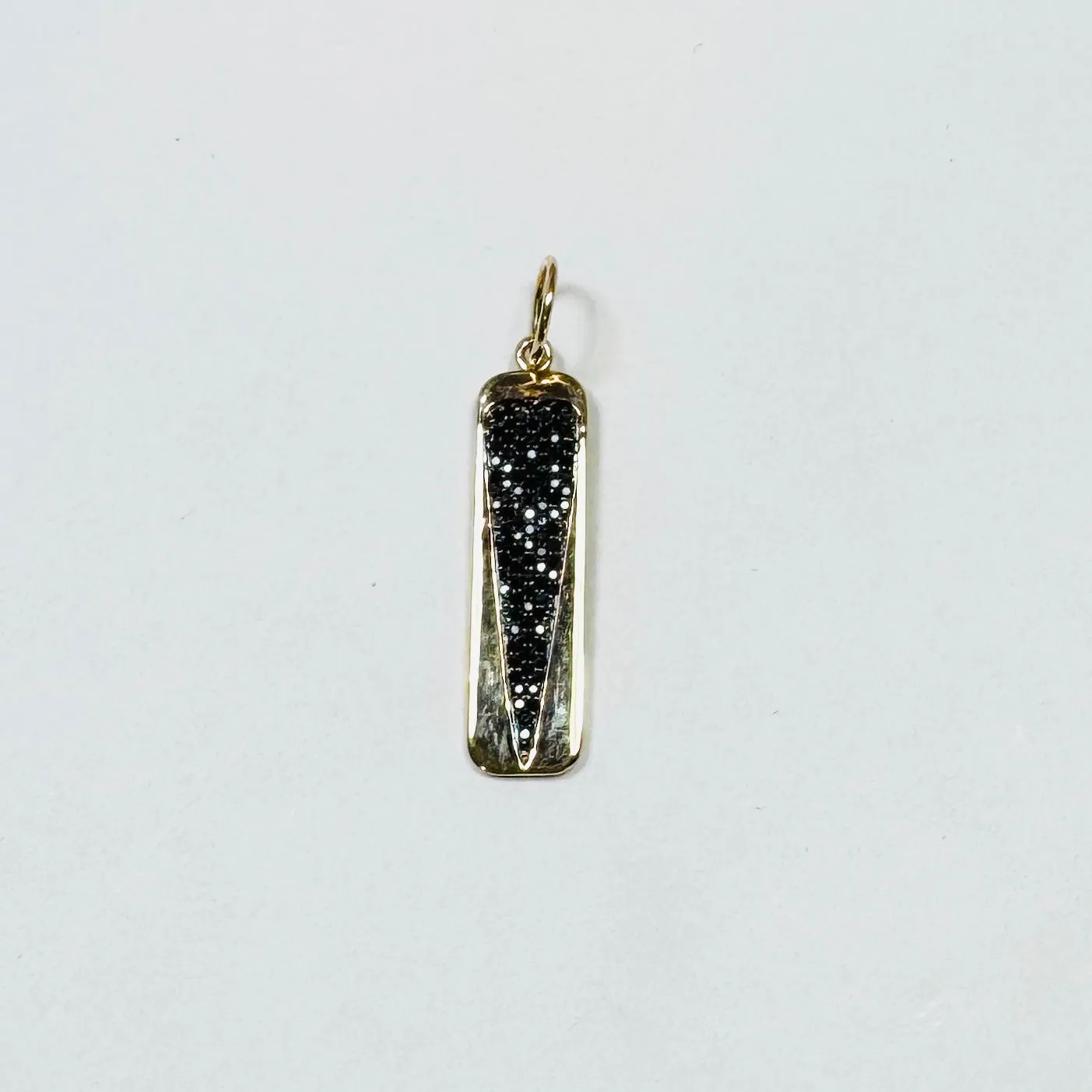 black diamond heart dog tag pendant sold by Theodosia