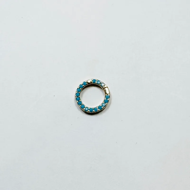 turquoise connector made by Theodosia