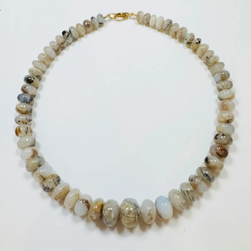 Peruvian opal graduated necklace sold by Theodosia