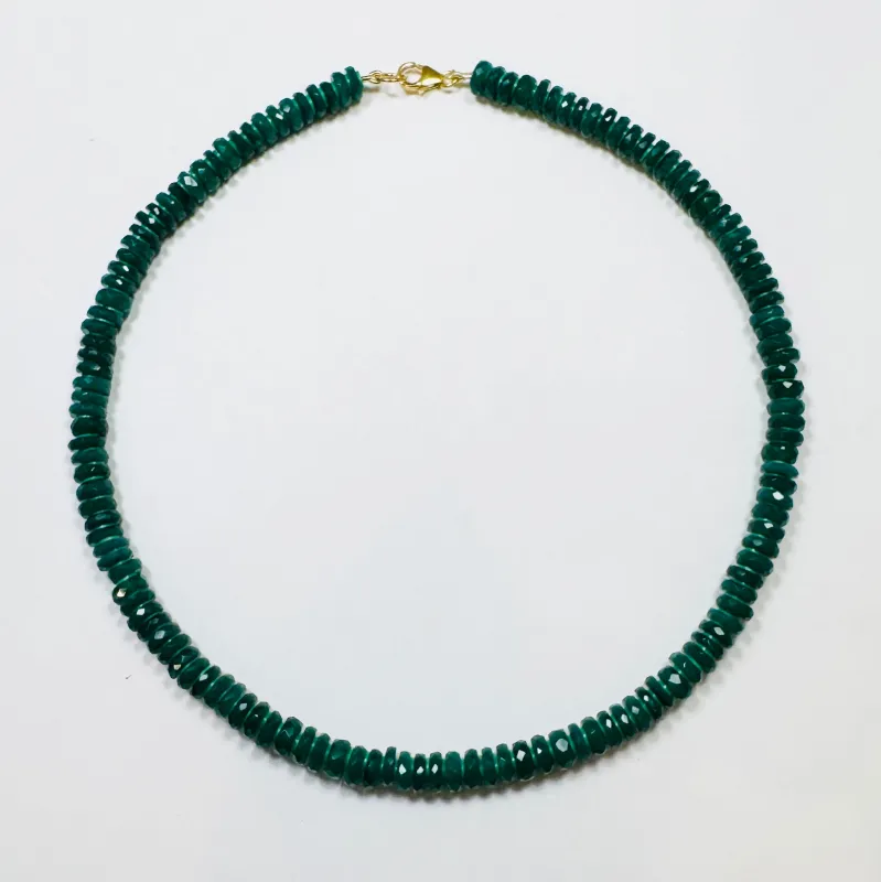 faceted green onyx candy necklace sold by Theodosia