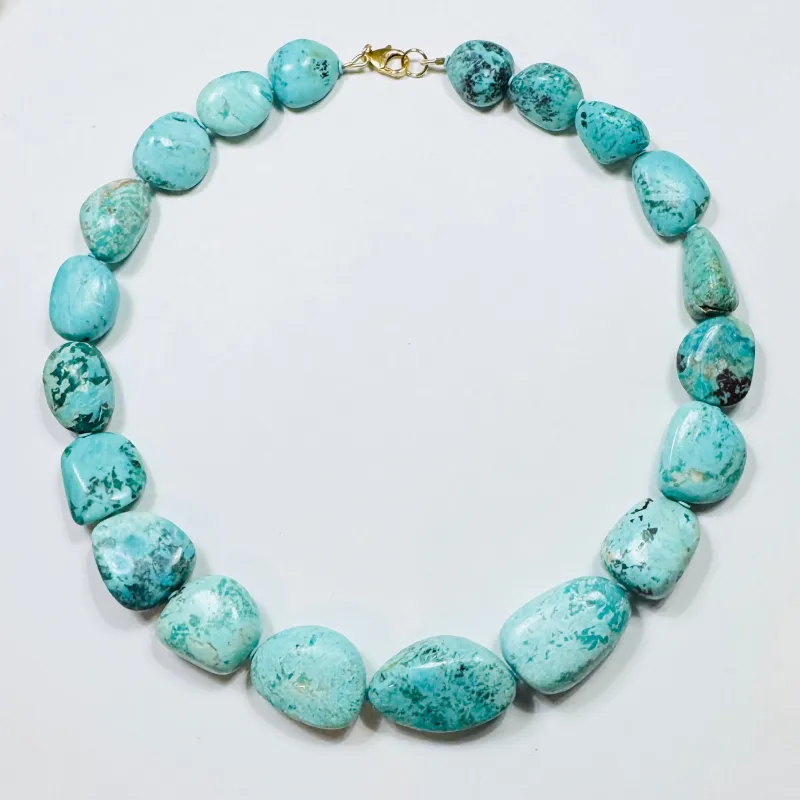 fox turquoise statement necklace sold by Theodosia