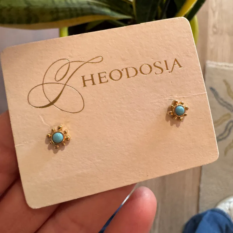 turquoise star studs sold by Theodosia