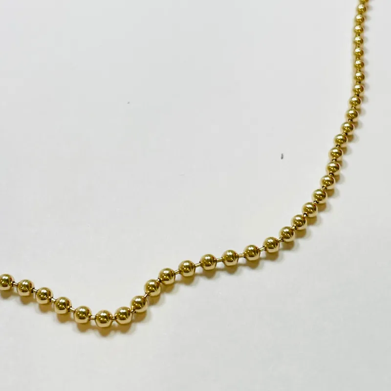 14k gold heavy ball chain sold by Theodosia