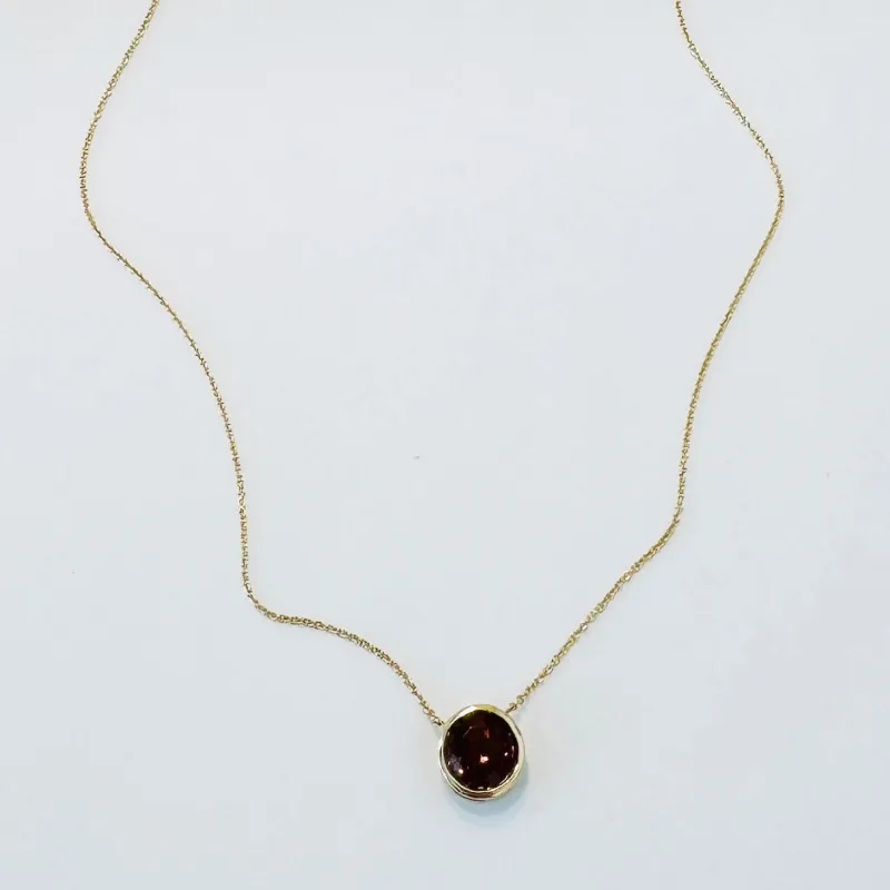 Tourmaline bezel necklace made by Theodosia