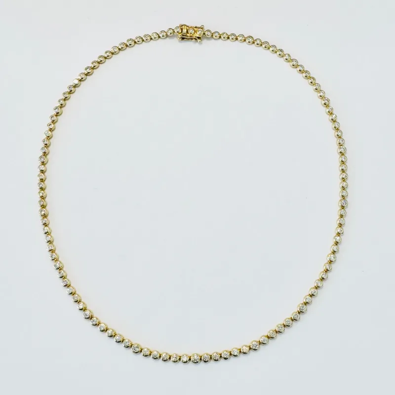bubble diamond tennis necklace made by Theodosia