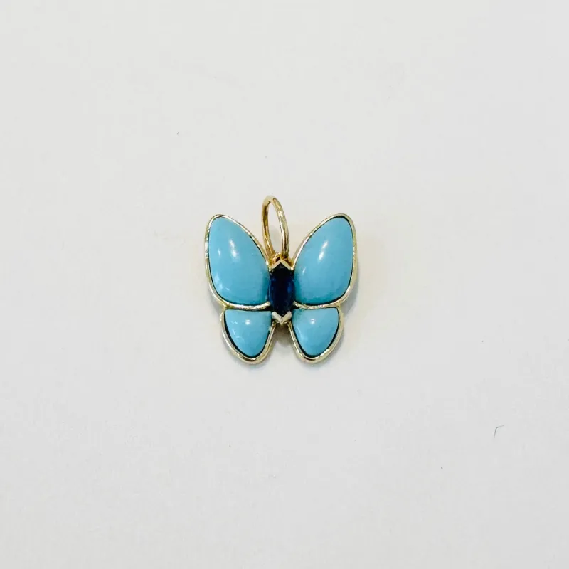 butterfly pendant, turquoise sold by Theodosia