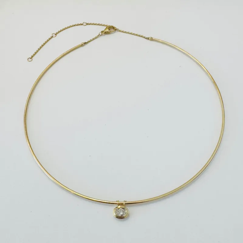 bezel diamond on omega chain sold by Theodosia